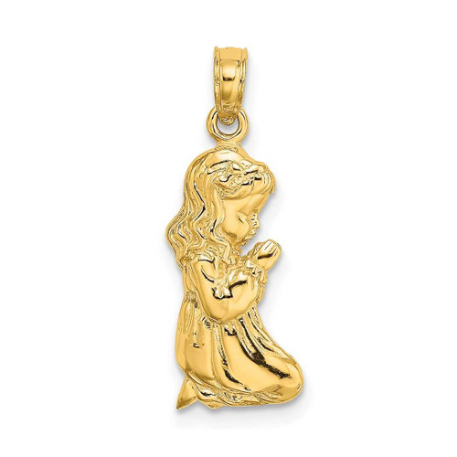 Image of 10K Yellow Gold Praying Girl Pendant