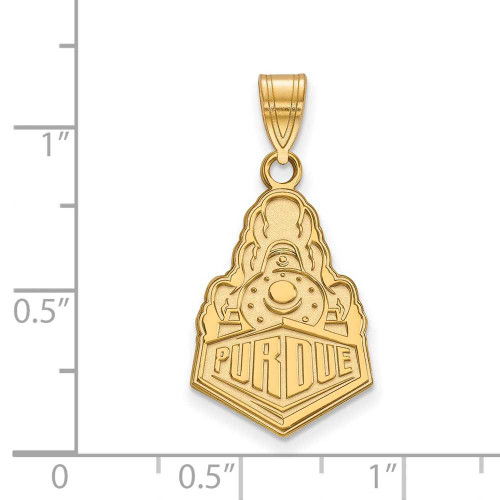 Image of 10K Yellow Gold Purdue Large Pendant by LogoArt (1Y039PU)