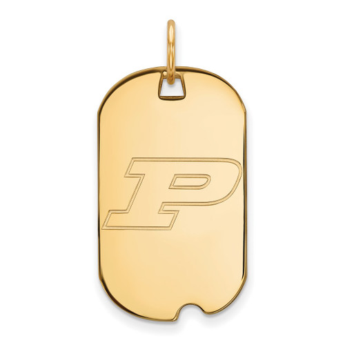 10K Yellow Gold Purdue Small Dog Tag by LogoArt (1Y022PU)