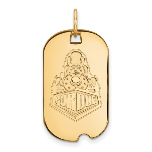 10K Yellow Gold Purdue Small Dog Tag by LogoArt (1Y056PU)