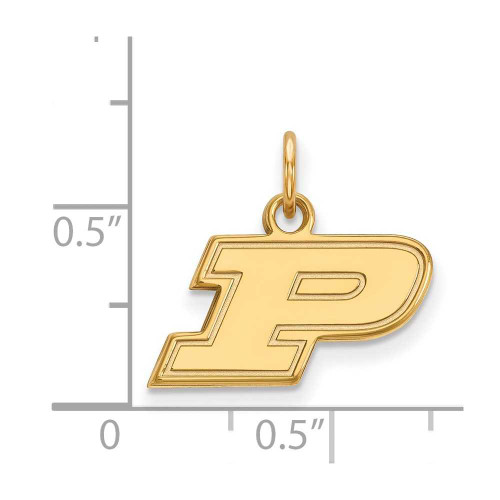 Image of 10K Yellow Gold Purdue X-Small Pendant by LogoArt (1Y001PU)