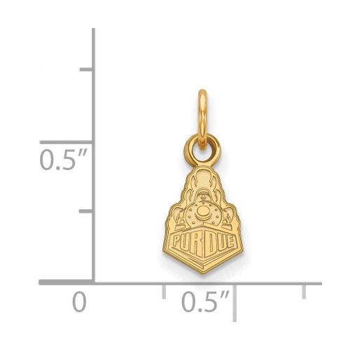 Image of 10K Yellow Gold Purdue X-Small Pendant by LogoArt (1Y036PU)
