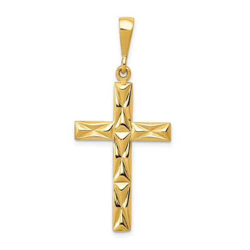 Image of 10K Yellow Gold Reversible Latin Cross Pendant 10C2728