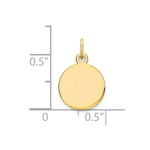 Image of 10K Yellow Gold Round Disc Charm 10XM537/13