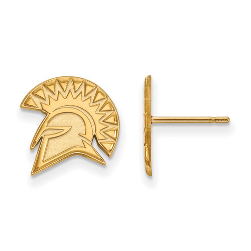 10K Yellow Gold San Jose State University Small Post Earrings by LogoArt