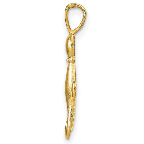 Image of 10K Yellow Gold Satin & Polished Cats Pendant