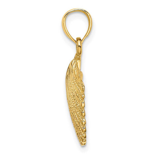 Image of 10K Yellow Gold Scallop Shell Pendant 10K2918