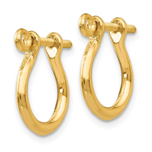 Image of 10k Yellow Gold Shackle Link Screw Post Earrings