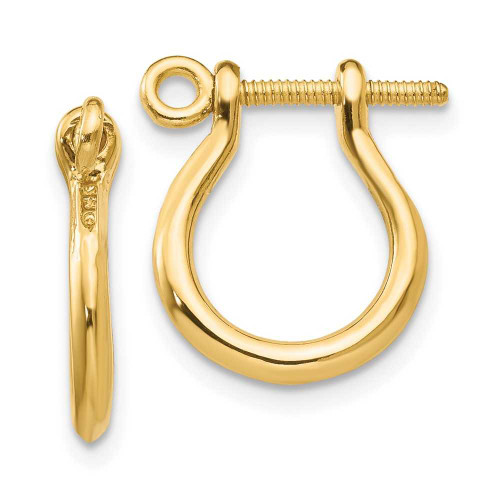 Image of 10k Yellow Gold Shackle Link Screw Post Earrings