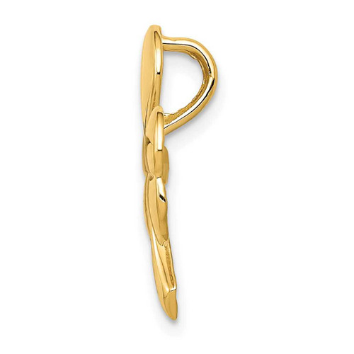 Image of 10K Yellow Gold Shamrock Chain Slide Pendant