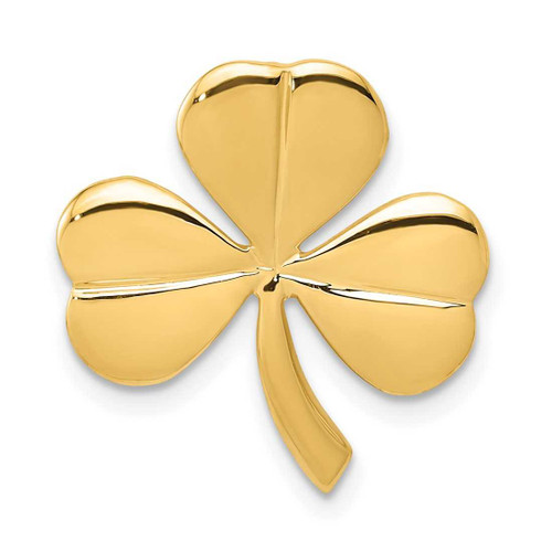 Image of 10K Yellow Gold Shamrock Chain Slide Pendant