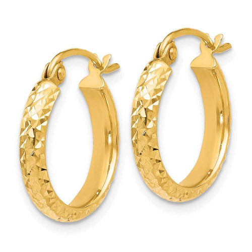 Image of 16mm 10k Yellow Gold Shiny-Cut Hinged Hoop Earrings TA21