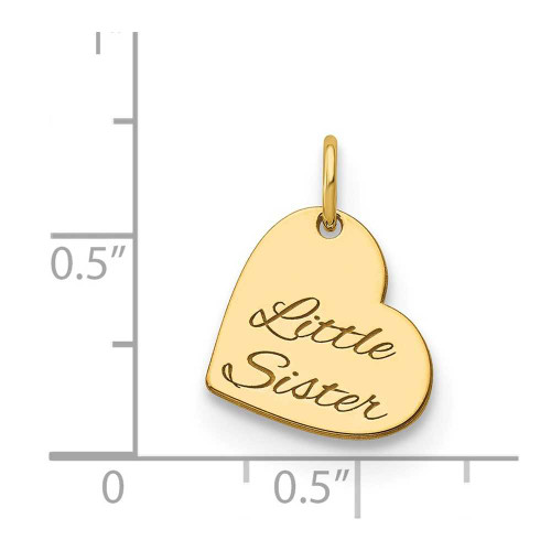 Image of 10k Yellow Gold Small Personalized Heart Charm