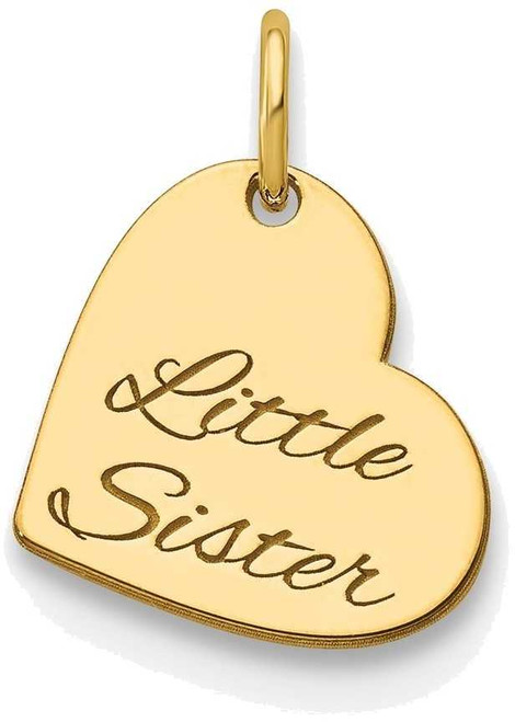 Image of 10k Yellow Gold Small Personalized Heart Charm
