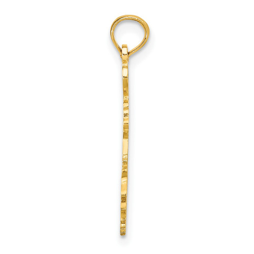 Image of 10k Yellow Gold Solid Louisiana State Pendant