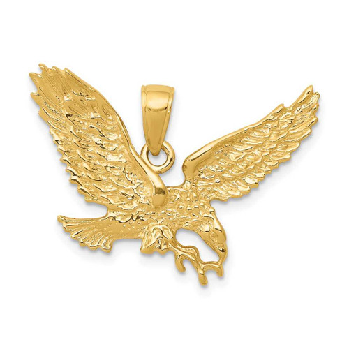 Image of 10K Yellow Gold Solid Polished Eagle Pendant 10C2425
