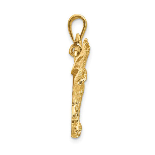 Image of 10K Yellow Gold Solid Polished Eagle Pendant 10C2435