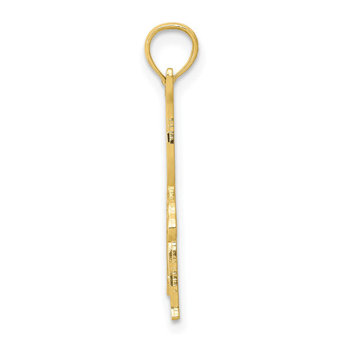 Image of 10k Yellow Gold Solid Polished Gymnast Pendant