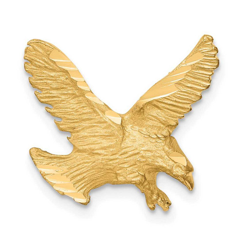 Image of 10K Yellow Gold Solid Shiny-Cut Eagle Pendant 10C627