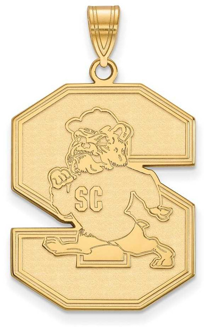 Image of 10K Yellow Gold South Carolina State University XL Pendant by LogoArt