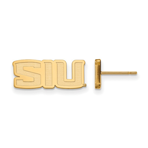 10K Yellow Gold Southern Illinois University X-Small Post Earrings by LogoArt