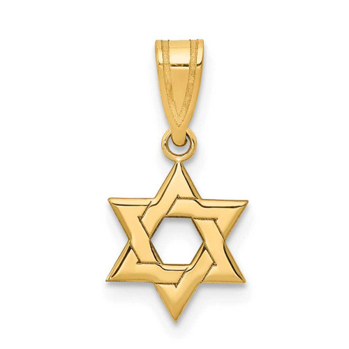 Image of 10K Yellow Gold Star of David Pendant 10XR417