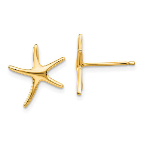 Image of 10k Yellow Gold Starfish Earrings 10TE624