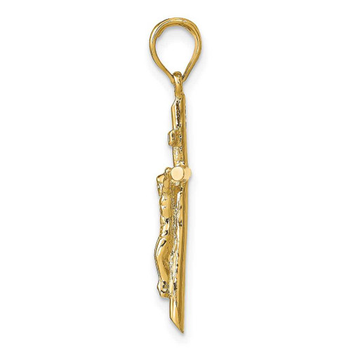 Image of 10k Yellow Gold Stick Style Crucifix Pendant