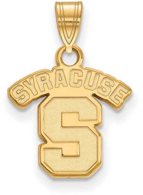 Image of 10K Yellow Gold Syracuse University Small Pendant by LogoArt (1Y002SYU)