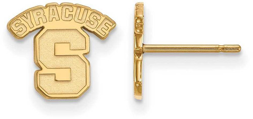 Image of 10K Yellow Gold Syracuse University X-Small Post Earrings by LogoArt