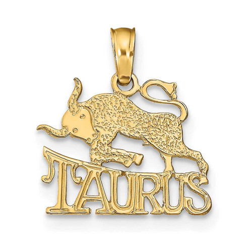 Image of 10K Yellow Gold TAURUS Pendant