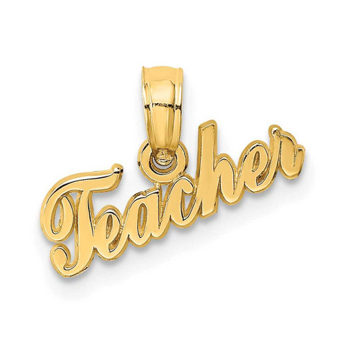 Image of 10K Yellow Gold TEACHER Pendant
