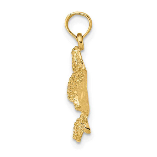 Image of 10k Yellow Gold Textured Spotted Eagle Ray Pendant