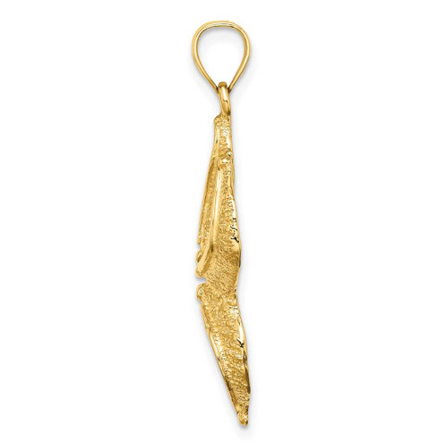 Image of 10K Yellow Gold Textured Starfish Pendant