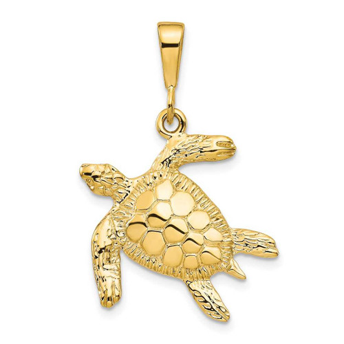 Image of 10K Yellow Gold Turtle Pendant 10C539