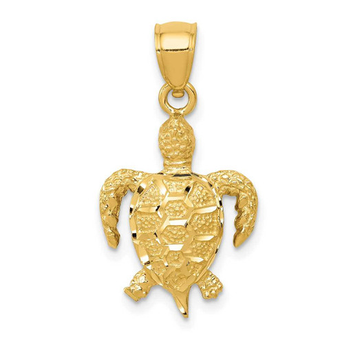 Image of 10K Yellow Gold Turtle Pendant 10K3301