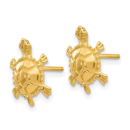 Image of 10k Yellow Gold Turtle Post Earrings 10TC598