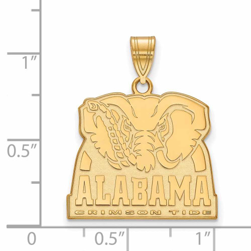 Image of 10K Yellow Gold University of Alabama Large Pendant by LogoArt (1Y063UAL)