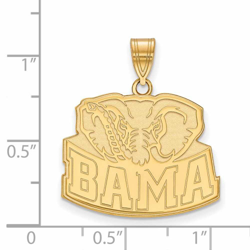 Image of 10K Yellow Gold University of Alabama Large Pendant by LogoArt (1Y076UAL)