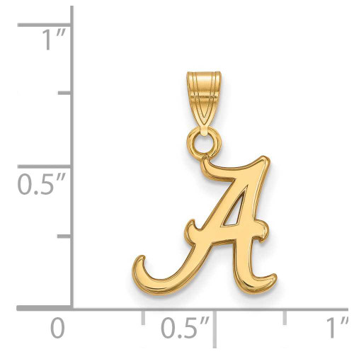 Image of 10K Yellow Gold University of Alabama Small Pendant by LogoArt (1Y002UAL)