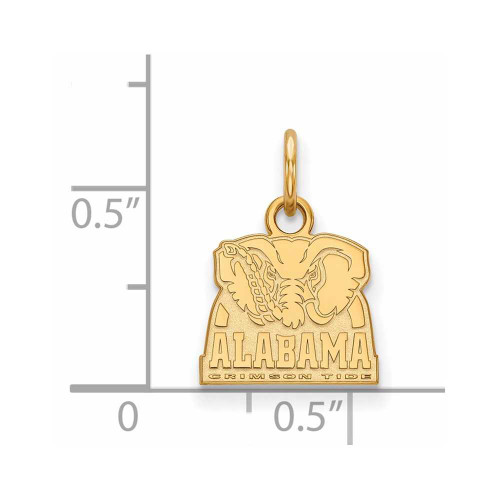 Image of 10K Yellow Gold University of Alabama X-Small Pendant by LogoArt (1Y060UAL)
