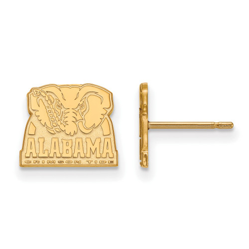 10K Yellow Gold University of Alabama X-Small Post Earrings by LogoArt 1Y066UAL