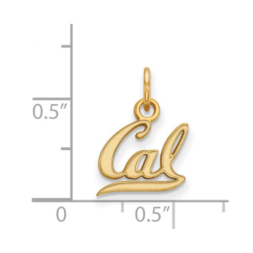 Image of 10K Yellow Gold University of California Berkeley X-Small Pendant by LogoArt