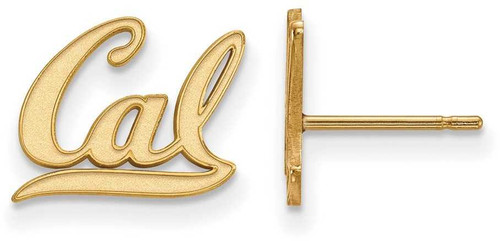 Image of 10K Yellow Gold University of California Berkeley X-Small Post LogoArt Earrings