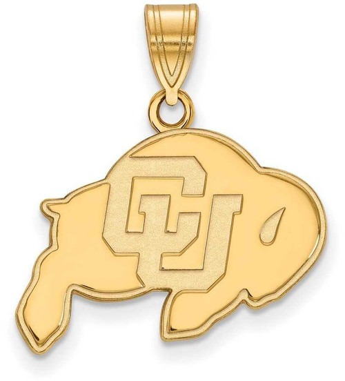 Image of 10K Yellow Gold University of Colorado Medium Pendant by LogoArt (1Y003UCO)