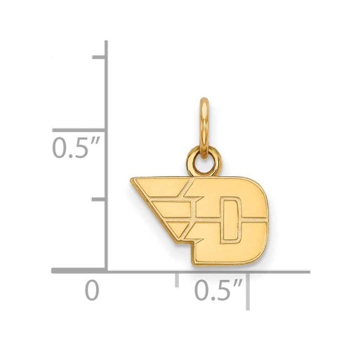Image of 10K Yellow Gold University of Dayton X-Small Pendant by LogoArt