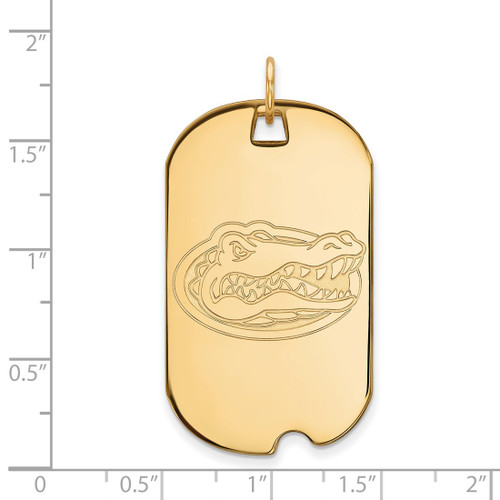 10K Yellow Gold University of Florida Large Dog Tag by LogoArt