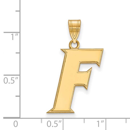 Image of 10K Yellow Gold University of Florida Large Pendant by LogoArt (1Y062UFL)