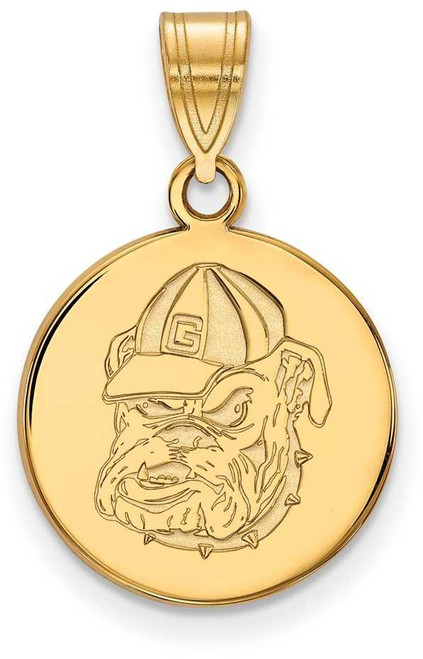 Image of 10K Yellow Gold University of Georgia Medium Pendant by LogoArt (1Y079UGA)