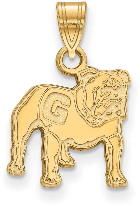 Image of 10K Yellow Gold University of Georgia Small Pendant by LogoArt (1Y059UGA)